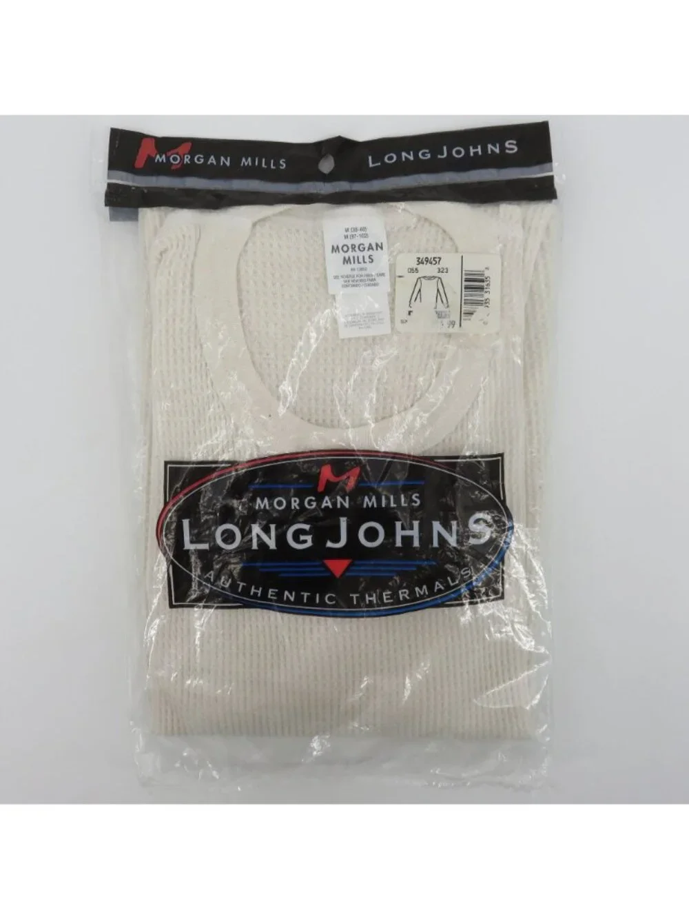 NEW Morgan Mills Men Medium 38-40 Long Johns Waffle Thermal Long Sleeve Shirt